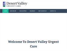 Tablet Screenshot of desertvalleyurgentcare.com